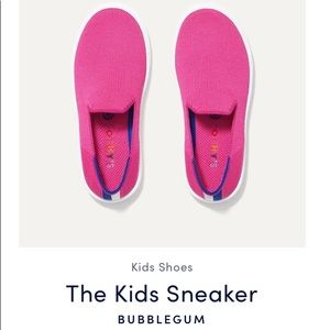 Rothy’s kids sneakers in bubblegum